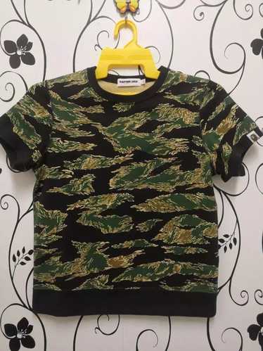 Bape A BATHING APE BAPE Camo Sweatshirt Short Sle… - image 1