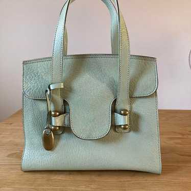 Mint Green Leather Handbag - image 1