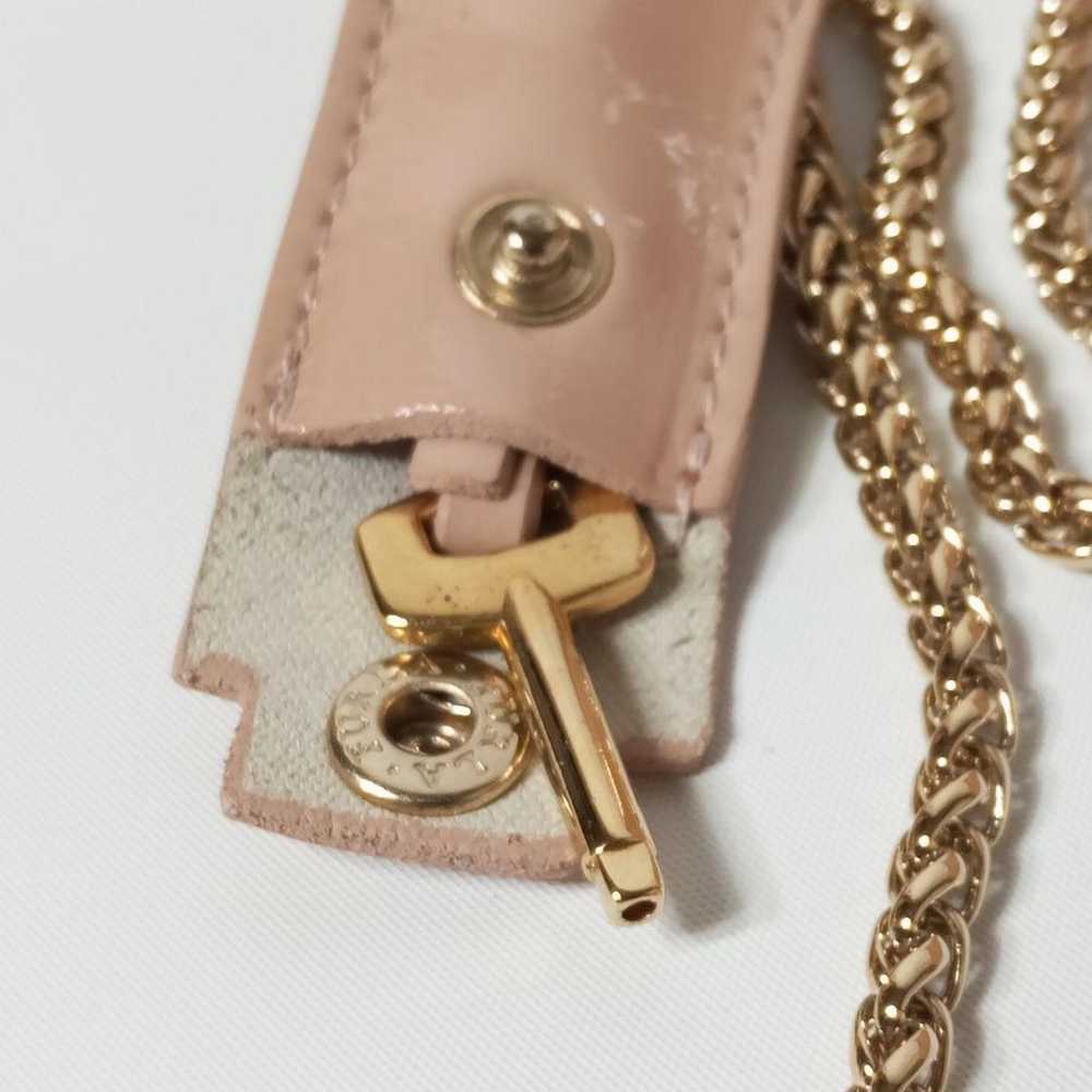 FURLA Enamel Shoulder Bag Pink Beige with Gold Ha… - image 6