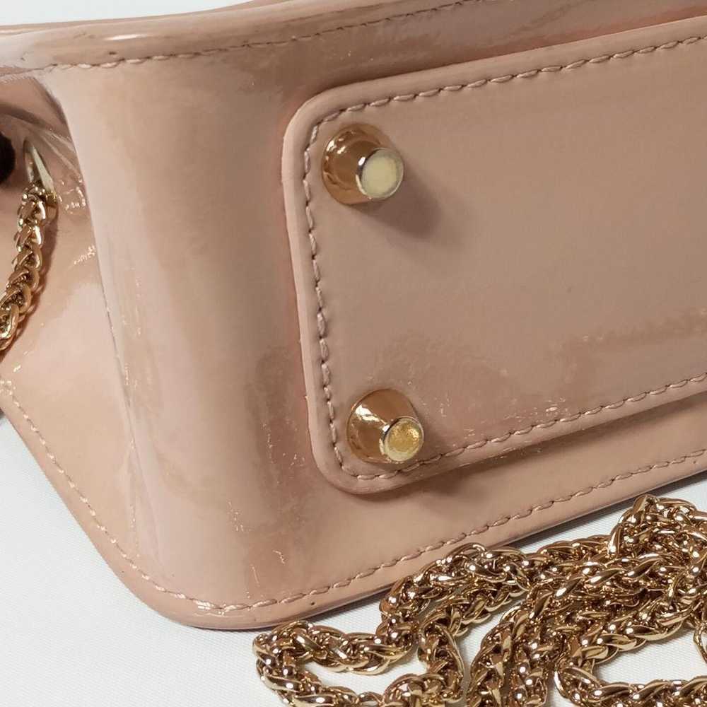 FURLA Enamel Shoulder Bag Pink Beige with Gold Ha… - image 7