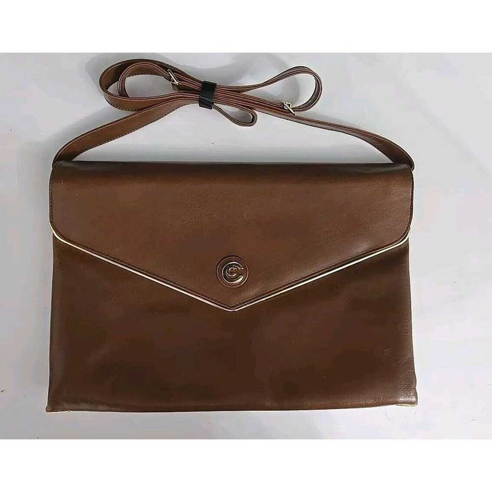 Peruzzi Italian Brown Leather w/gold colored Hard… - image 1