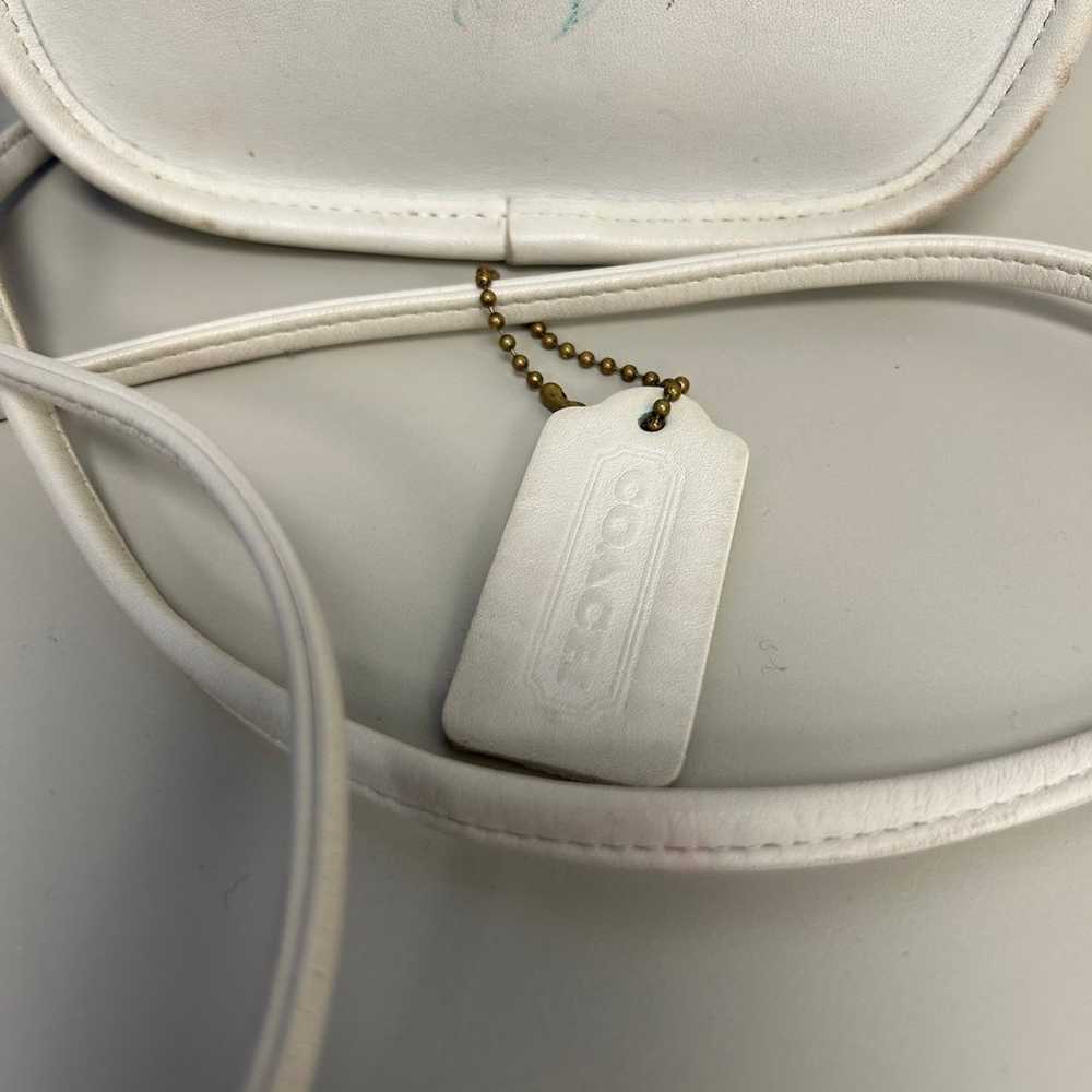 Vintage Coach Hadley White Ivory Mini Crossbody S… - image 2