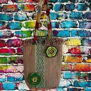 Artesians Inca J.R. Peruvian Wool Boho Handbag Bu… - image 1