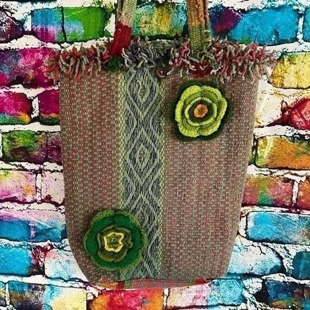 Artesians Inca J.R. Peruvian Wool Boho Handbag Bu… - image 2