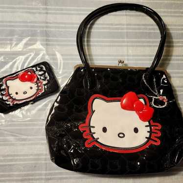 Hello Kitty Loungefly Black Vintage Purse and Wal… - image 1