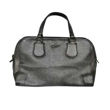 Coach Nolita Gunmetal Leather Metallic Satchel Sh… - image 1