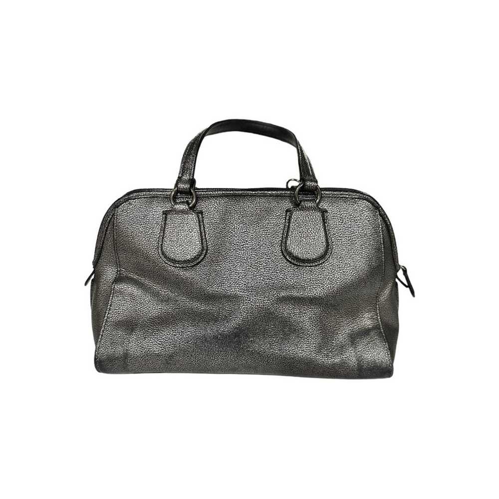 Coach Nolita Gunmetal Leather Metallic Satchel Sh… - image 2