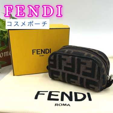 FENDI Makeup Pouch Zucchino Pattern Mini Bag Vanit