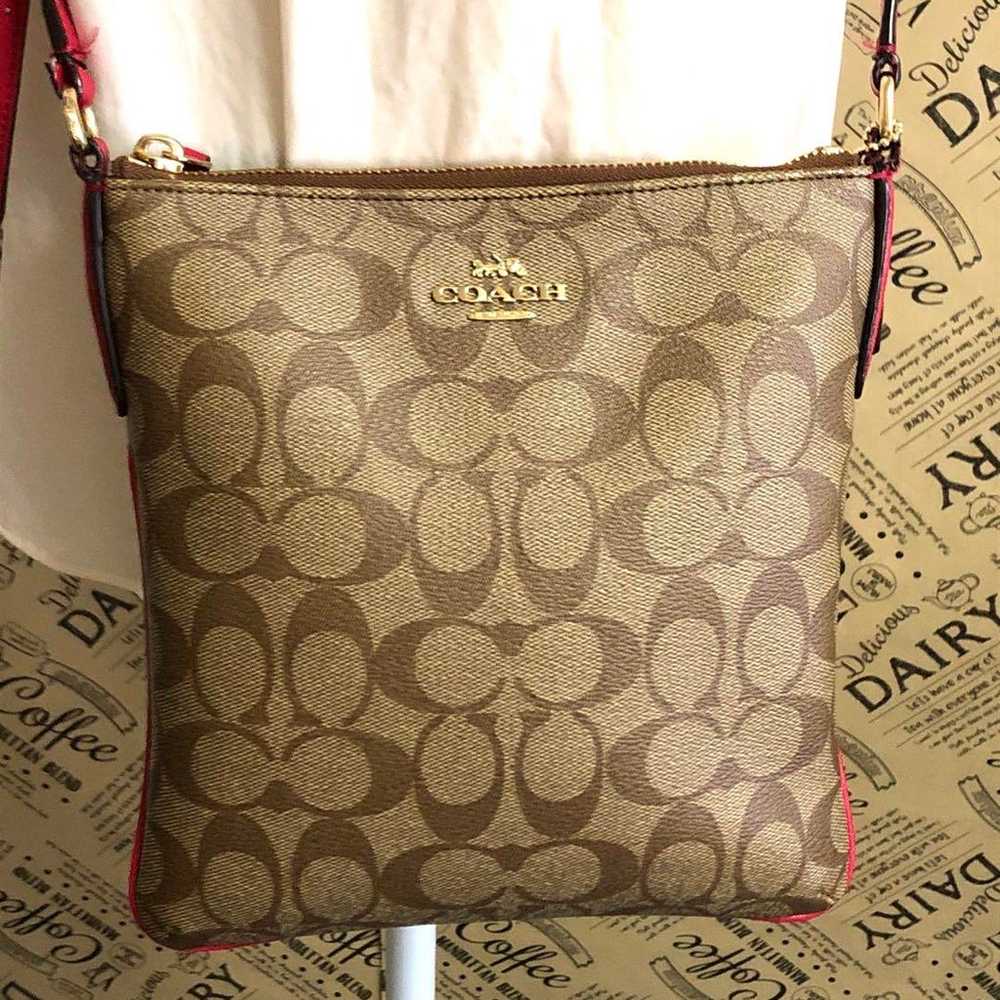 Coach Shoulder Bag Leather Pouch Sacoche FM116 - image 1