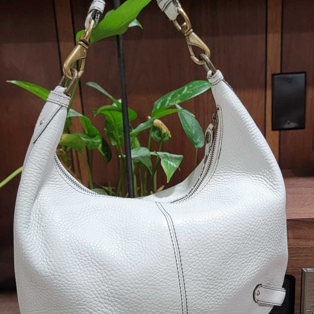 COLE HAAN CREAM IVORY
PEBBLED LEATHER HOBO
SHOULD… - image 4