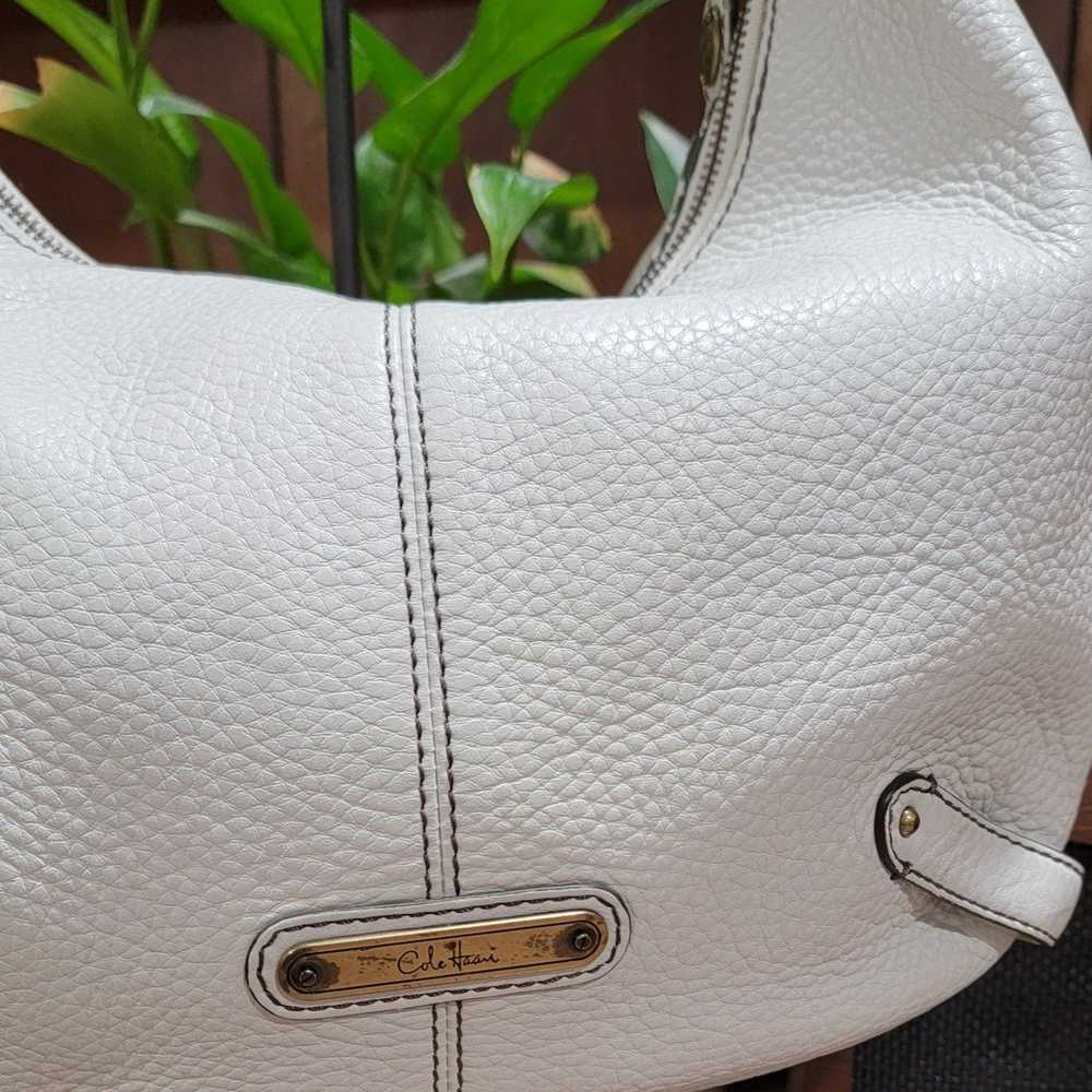 COLE HAAN CREAM IVORY
PEBBLED LEATHER HOBO
SHOULD… - image 5