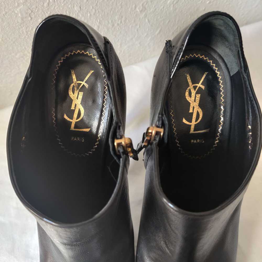 Yves Saint Laurent Yves Saint Laurent Black Leath… - image 4