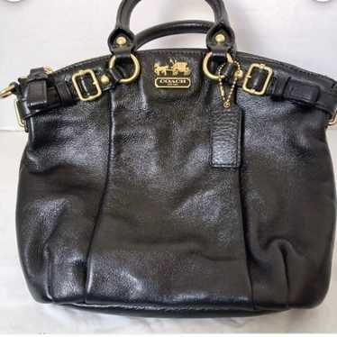 Beautiful Coach Madison Black Leather & Silver Ha… - image 1