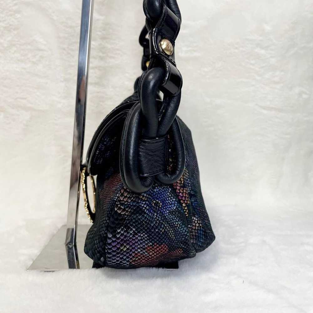 FRUTTI DI BOSCO Leather Handbag with Floral Desig… - image 4