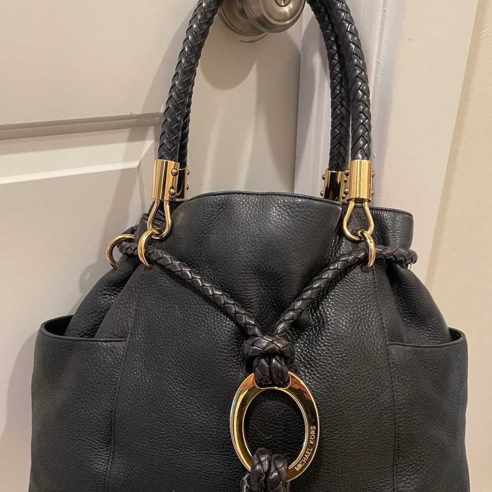 Michael Kors leather shoulder black bag - image 1