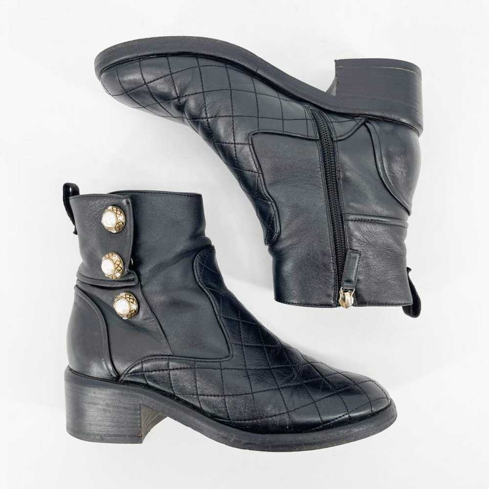 Chanel Leather biker boots - image 2