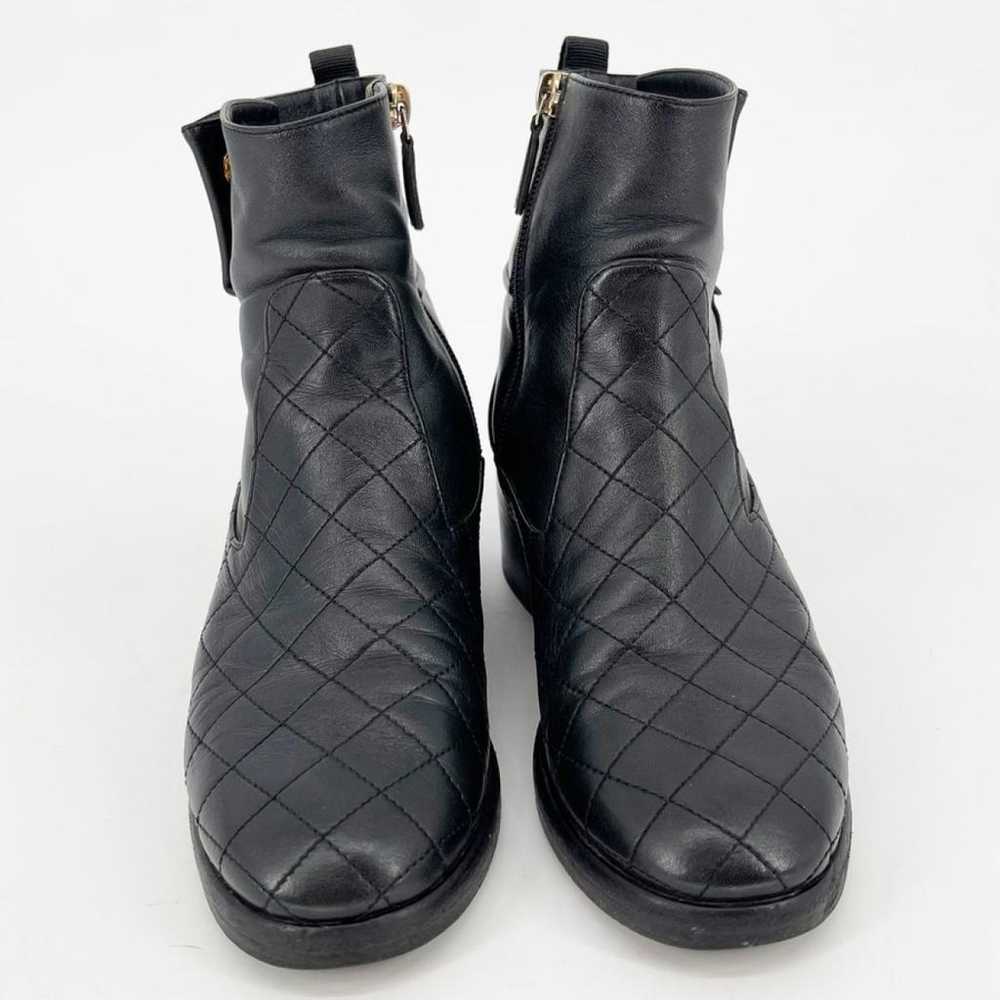 Chanel Leather biker boots - image 3