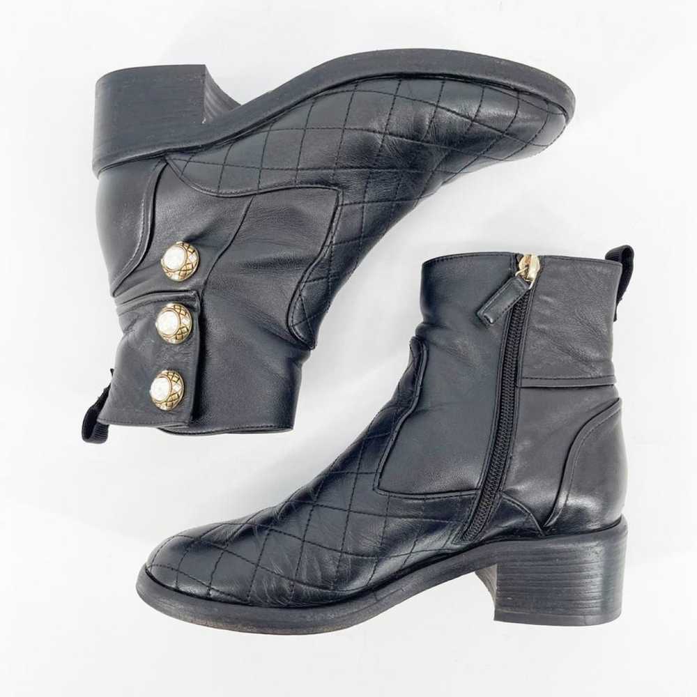 Chanel Leather biker boots - image 4