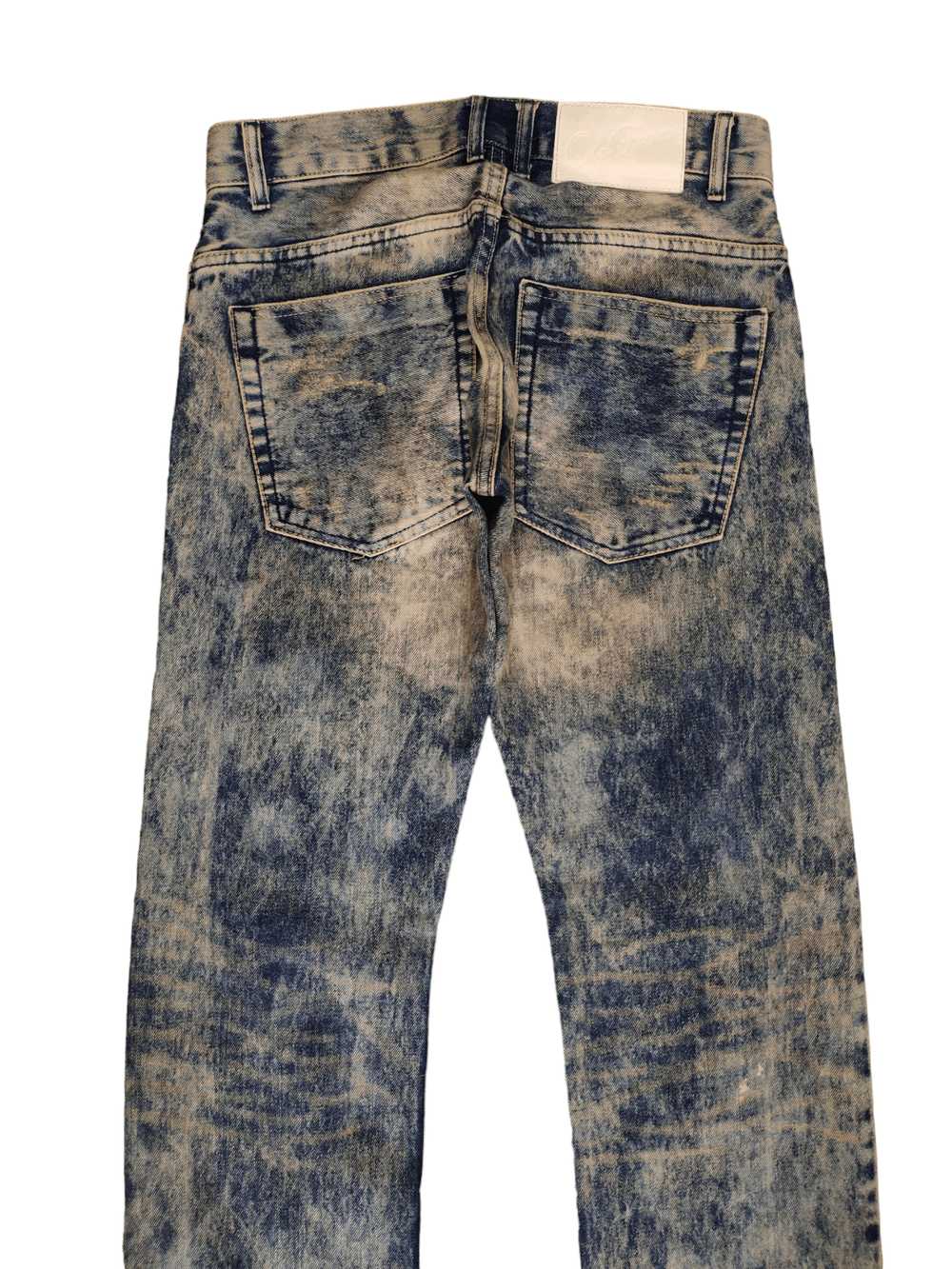 Japanese Brand Old Frame Acid Wash Faded Denim Je… - image 11