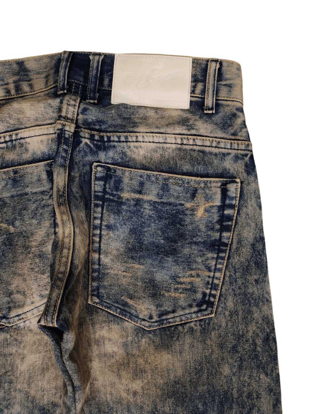 Japanese Brand Old Frame Acid Wash Faded Denim Je… - image 12