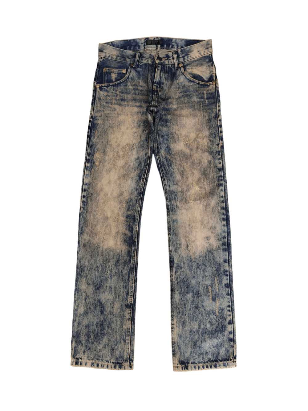 Japanese Brand Old Frame Acid Wash Faded Denim Je… - image 1