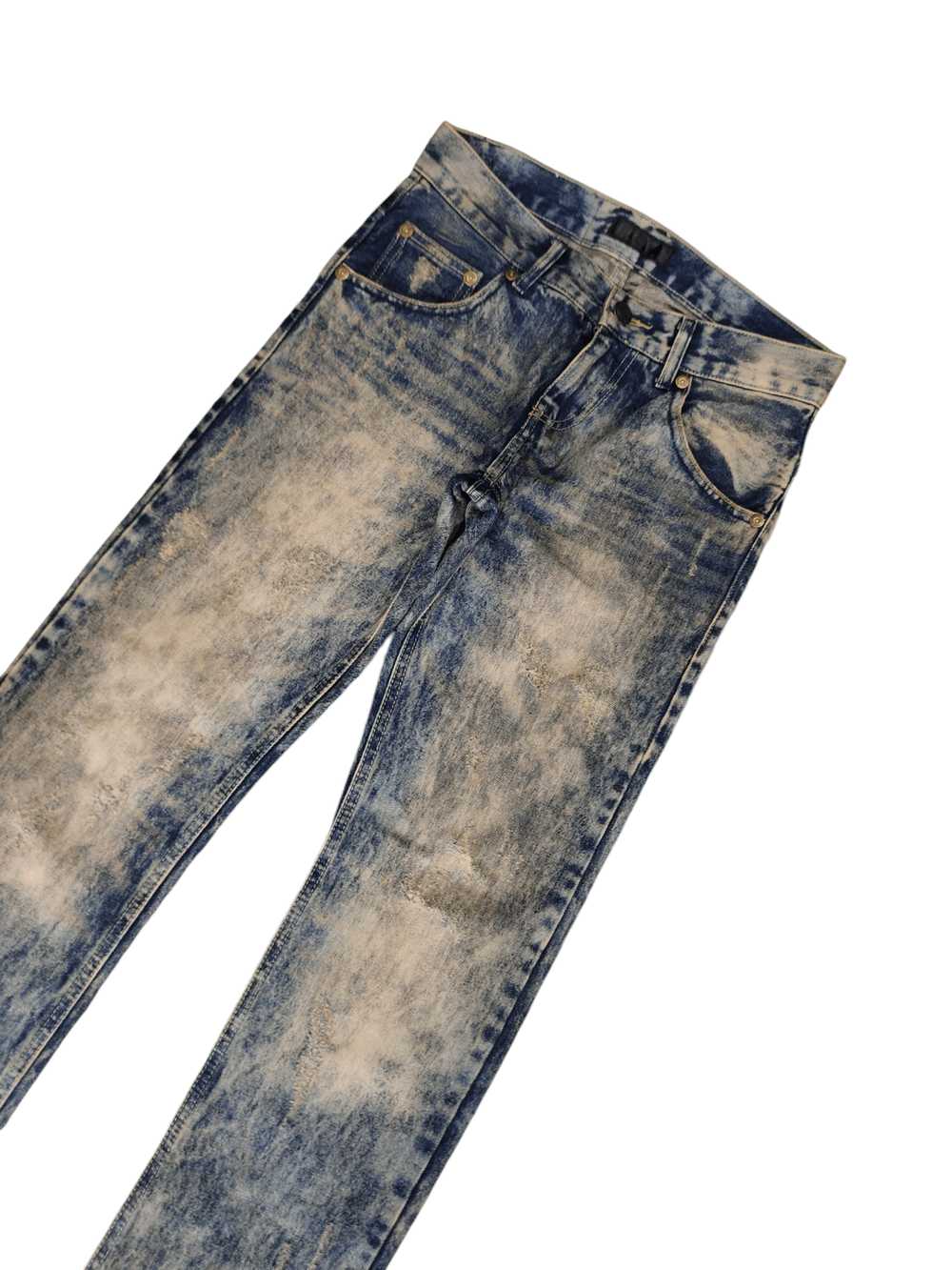 Japanese Brand Old Frame Acid Wash Faded Denim Je… - image 5