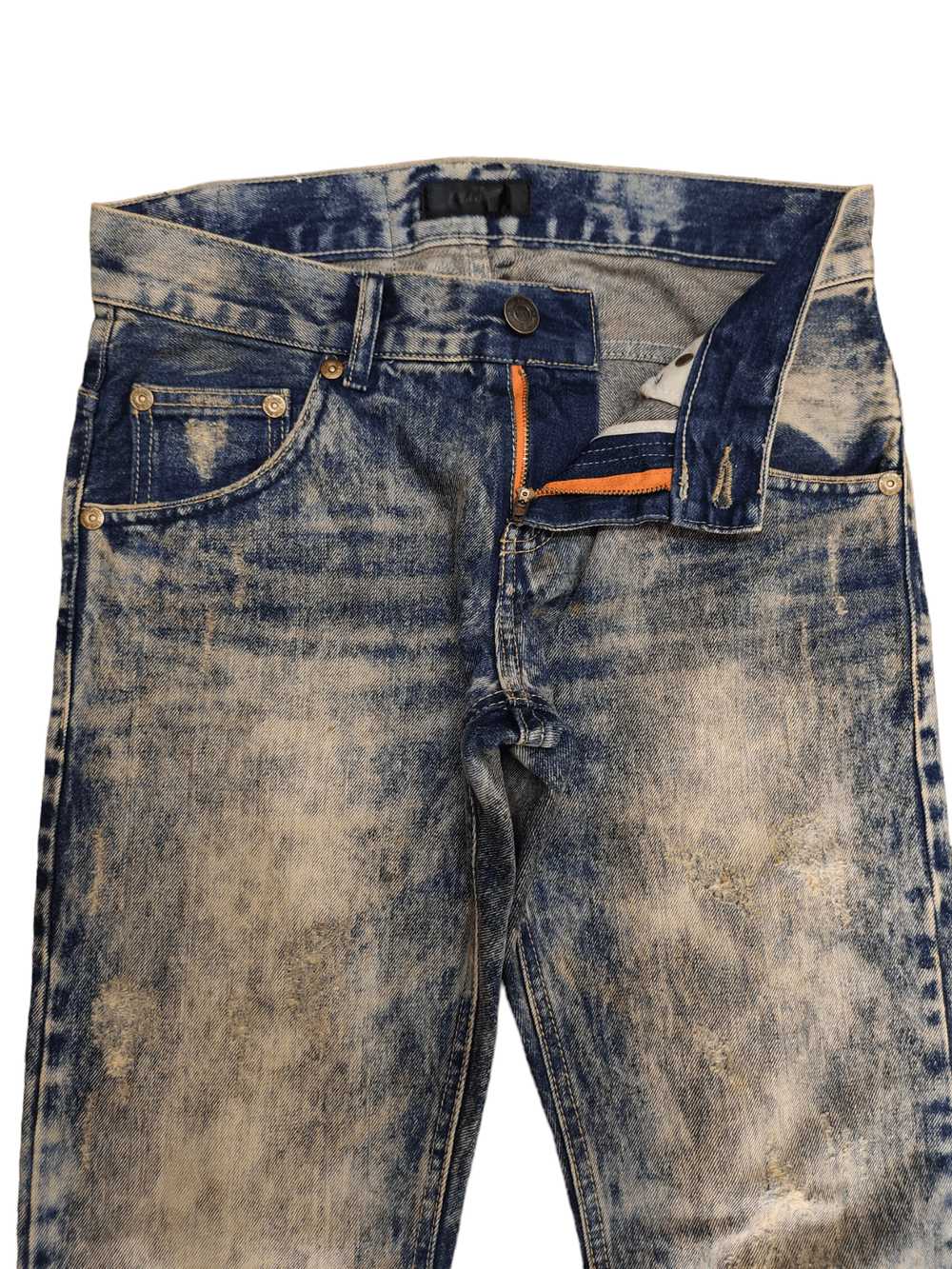 Japanese Brand Old Frame Acid Wash Faded Denim Je… - image 9