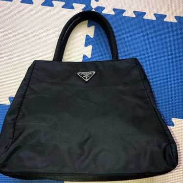 PRADA Black Nylon Medium Tote Bag