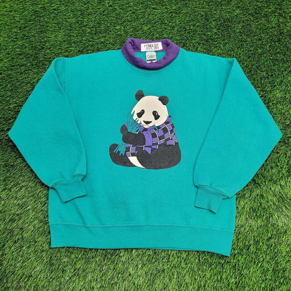 Other Vintage 90s Cute Panda Bear Sweatshirt M/L … - image 1