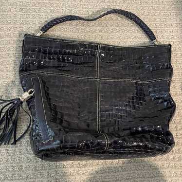 Brighton Navy Mia Patent Leather Handbag NCWB - image 1