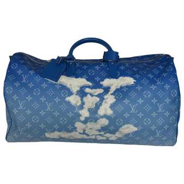 Louis Vuitton Keepall leather travel bag