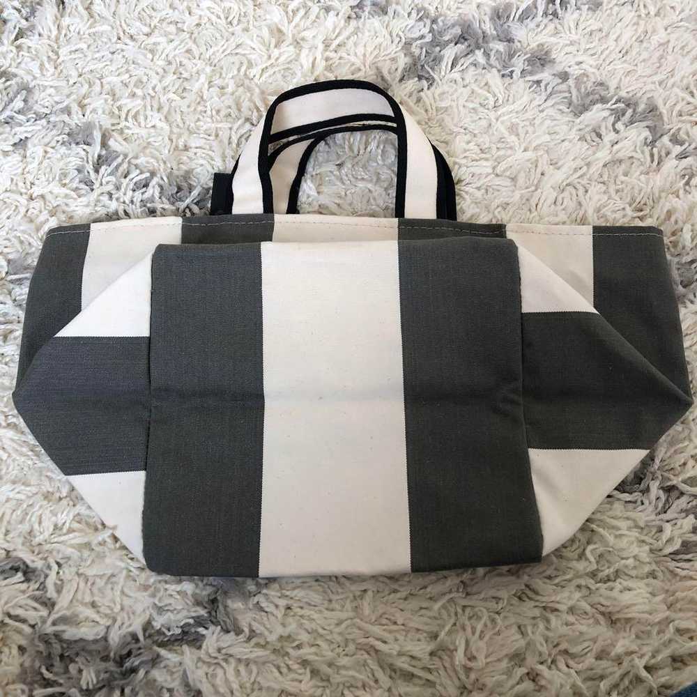 TAMPICO Tote Bag xs White with Gray Stripes - image 5