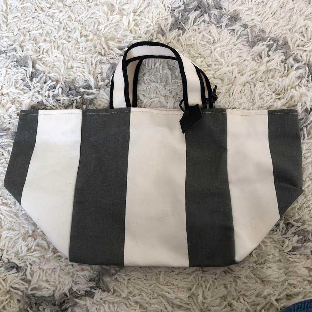 TAMPICO Tote Bag xs White with Gray Stripes - image 6