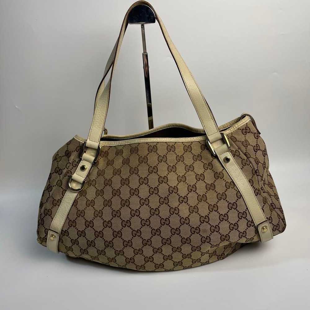 GUCCI Tote Bag GG Canvas Brown Brand Ladies - image 4