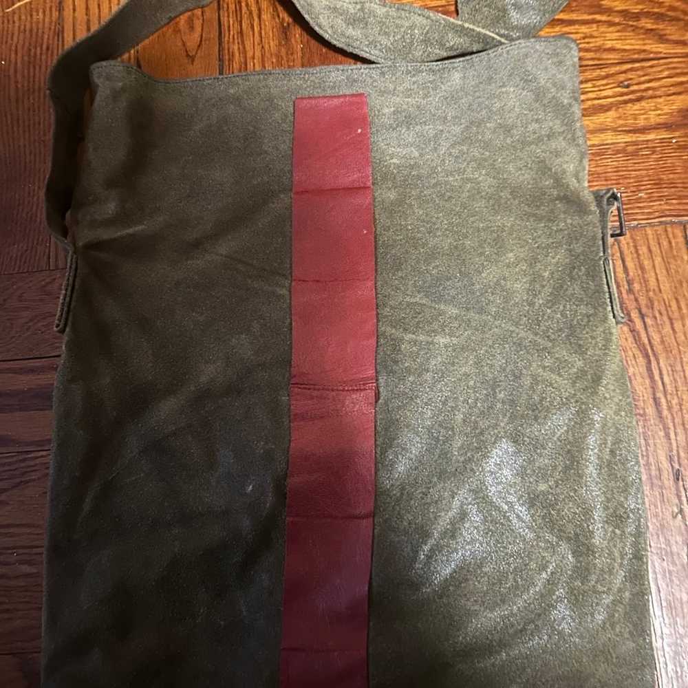 Rare Y2K Style Leather Messenger Bag - image 2