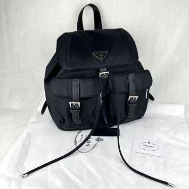 Excellent condition Prada nylon black backpack