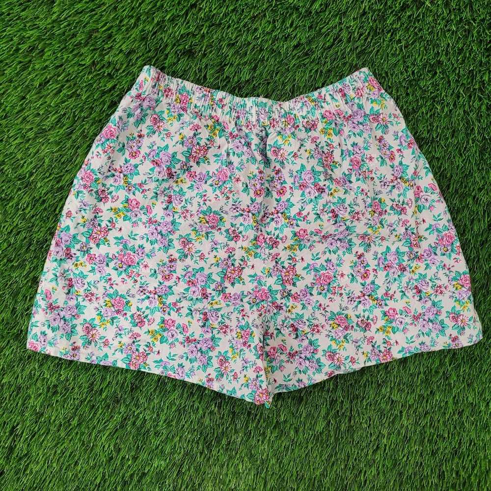 Other Vintage 80s Flower Shorts Womens Small High… - image 2