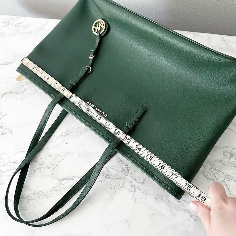 NWOT Michael Kors Forest Green Saffiano Leather X… - image 11