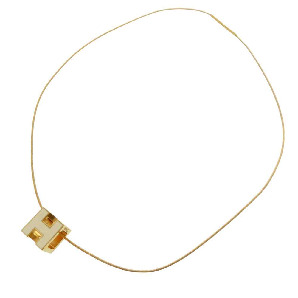 HERMES Necklace metal gold Cage de H H Cube Neckl… - image 1