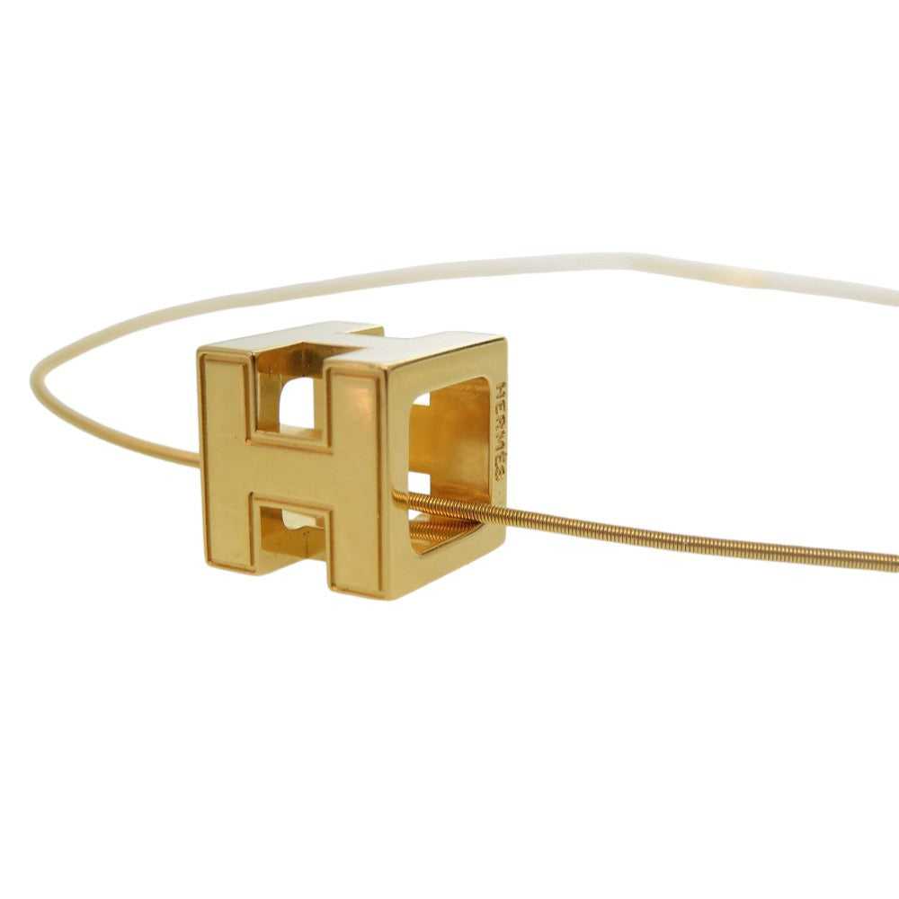 HERMES Necklace metal gold Cage de H H Cube Neckl… - image 2