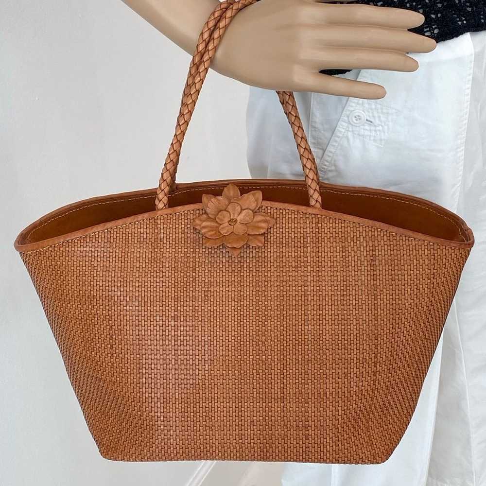 Stunning Paolo Masi Woven Leather Handbag - image 1