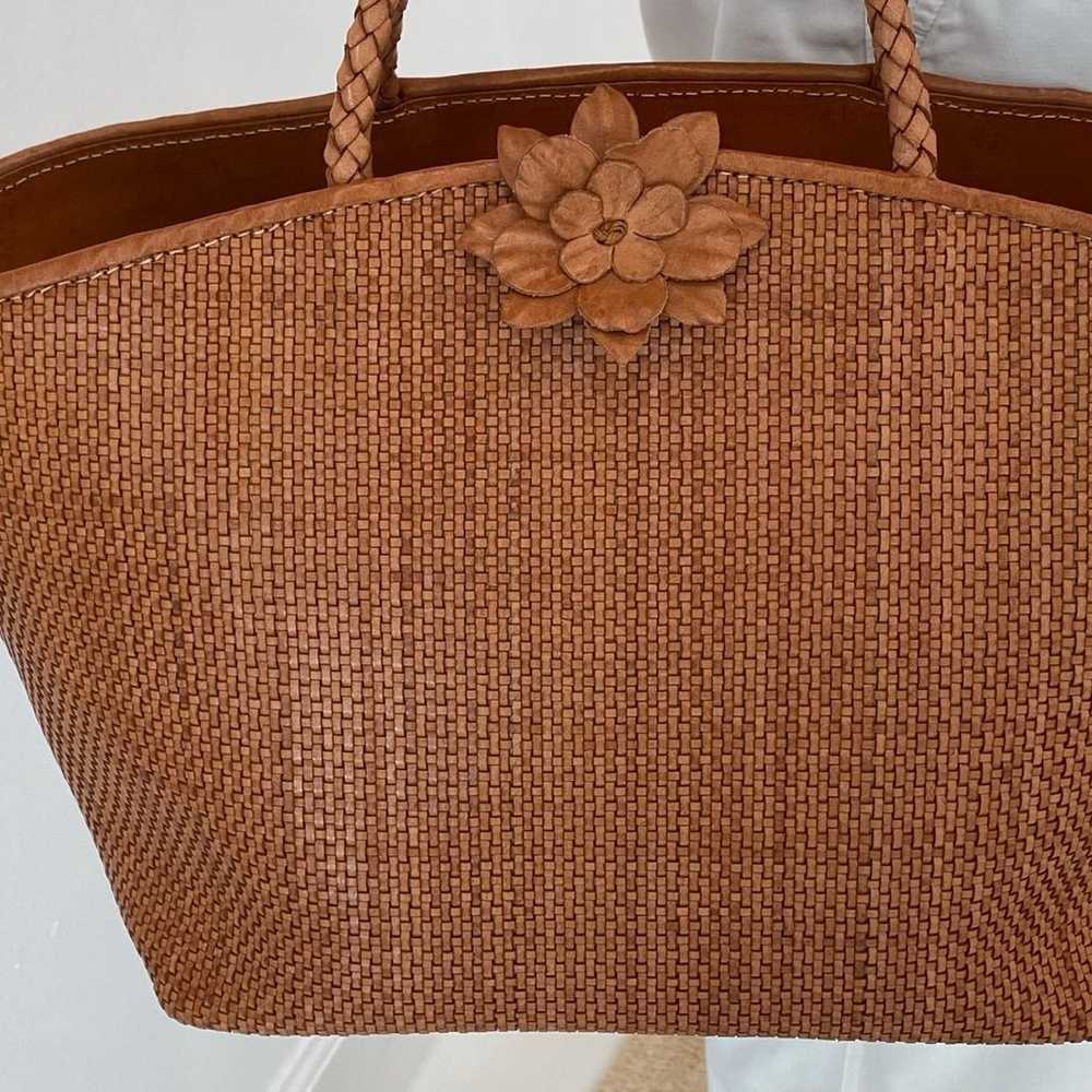 Stunning Paolo Masi Woven Leather Handbag - image 2