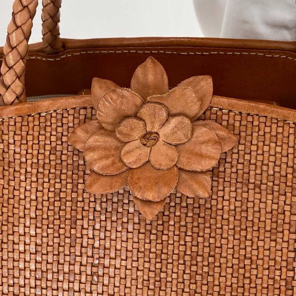 Stunning Paolo Masi Woven Leather Handbag - image 3