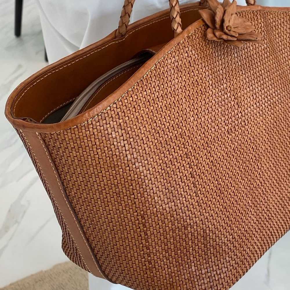 Stunning Paolo Masi Woven Leather Handbag - image 7