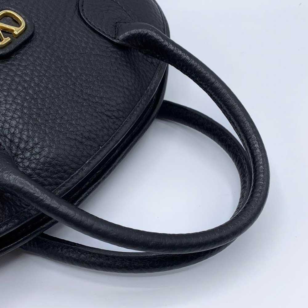 【Like New/Rare】Valentino Handbag Leather Black Go… - image 6