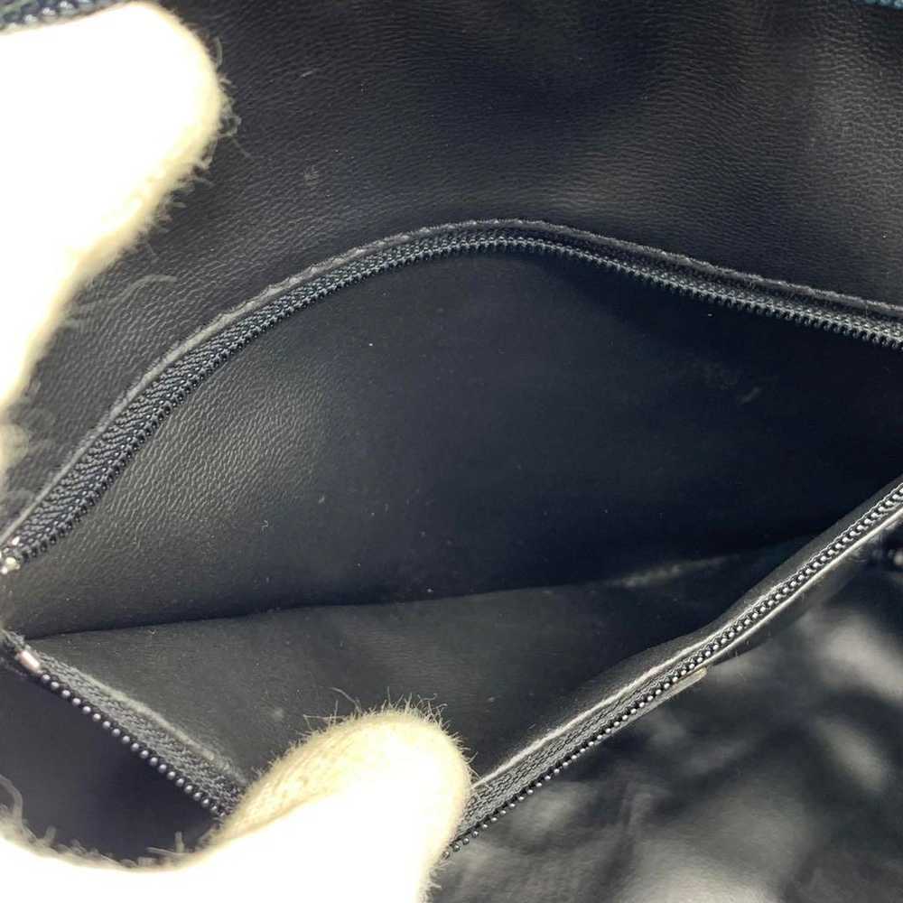 【Like New/Rare】Valentino Handbag Leather Black Go… - image 9