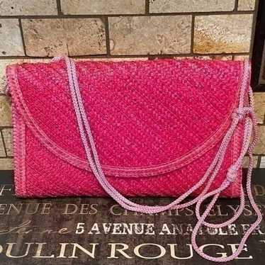 Vintage Lesco Pink Straw Bag