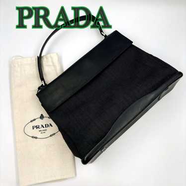 PRADA Shoulder Business Bag Black