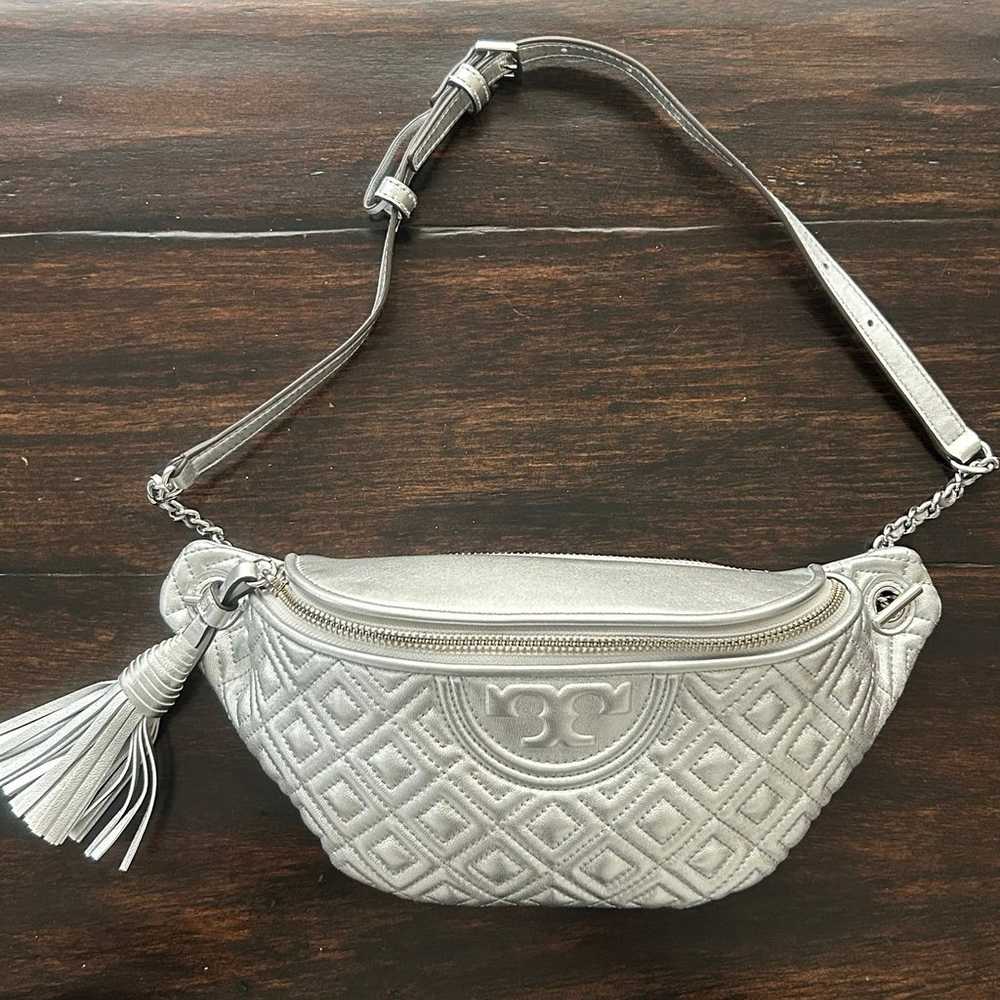 Leather silver Tory Burch Fanny pack - image 1