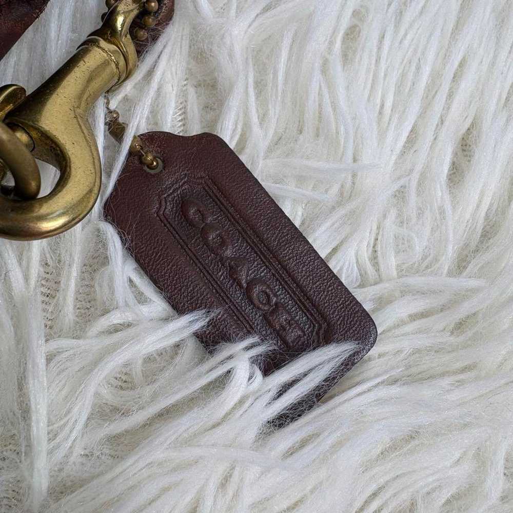 OLD COACH 2way Handbag Leather Turn Lock 9870 Bro… - image 9